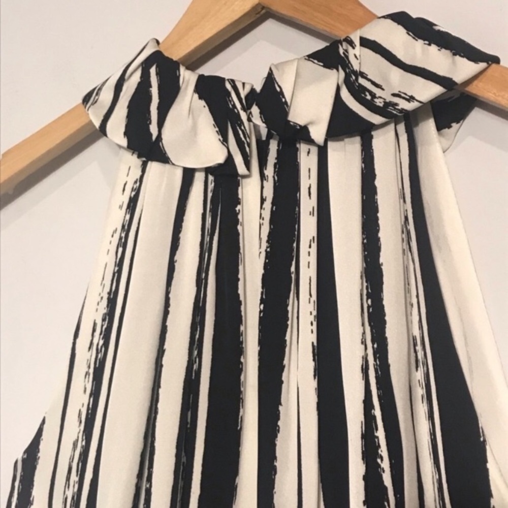RACHEL ZOE Muse Striped Ruffle Halter Dress - Picture 7 of 9